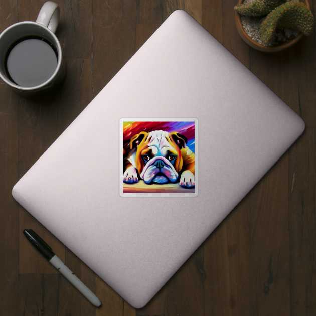 English Bulldog at Rest by ArtistsQuest